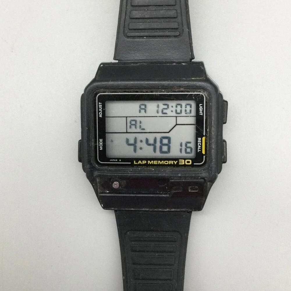 Vintage Casio 503 SDB-300W Mens Watch 35mm New Battery Runs NEEDS REPAIR